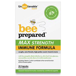 Unbeelievable Health Bee Prepared - MAX Strength Immune Formula - 20 Capsules