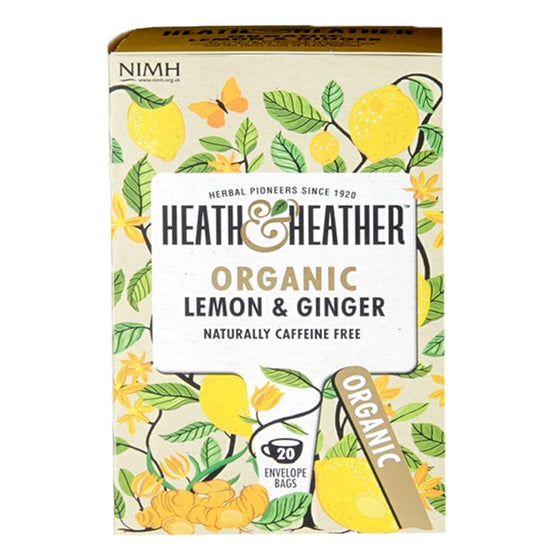 Heath & Heather Organic Lemon & Ginger teabags