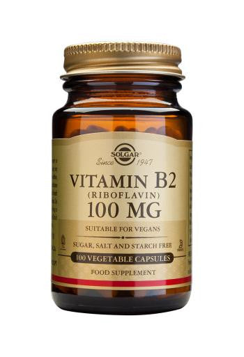Vitamin B2 100 mg (Riboflavin) Vegetable Capsules