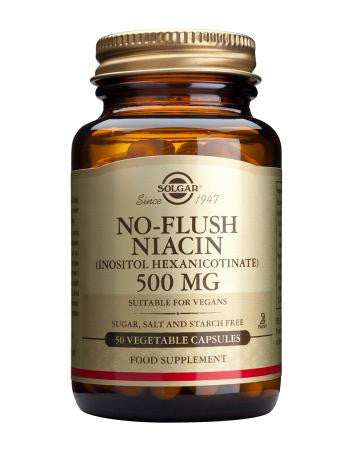 No-Flush Niacin 500 mg (Inositol Hexanicotinate) Vegetable Capsules