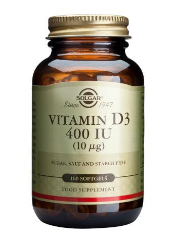 Vitamin D3 400 IU (10 µg) Softgels