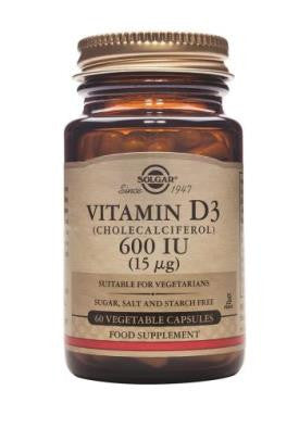 Vitamin D3 600 IU (15 µg) Vegetable Capsules