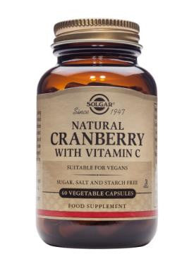 Natural Cranberry with Vitamin C Vegetable Capsules