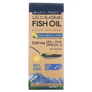 Wiley's Alaskan Fish oil Peak Omega 3 Liquid 125ml