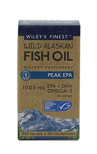 Wiley's Alaska Fish oil Peak EPA 30 capsules