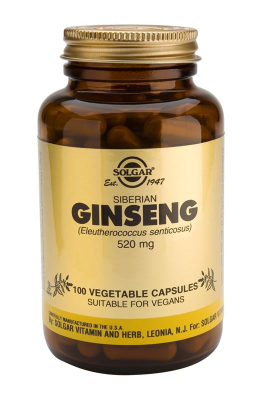 Siberian Ginseng 520 mg Vegetable Capsules