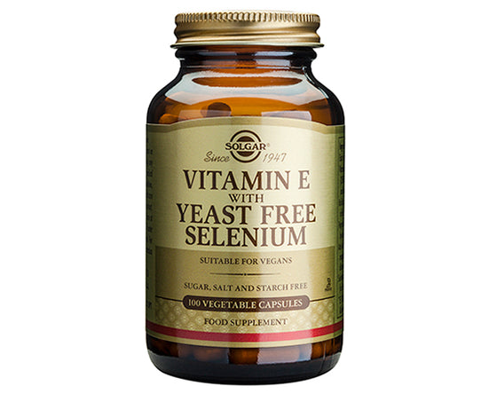 Vitamin E with Yeast Free Selenium Vegetable Capsules