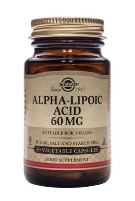 Alpha Lipoic Acid 60 mg Vegetable Capsules