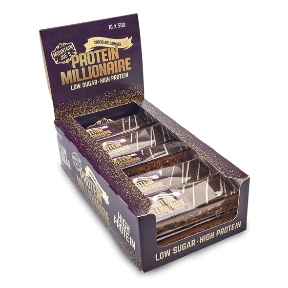 MOUNTAIN JOE'S PROTEIN MILLIONAIRE BOX (10 BARS)