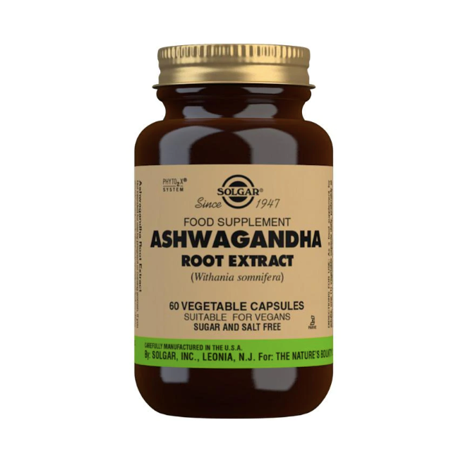 Ashwagandha Root Extract Vegetable Capsules - Pack of 60