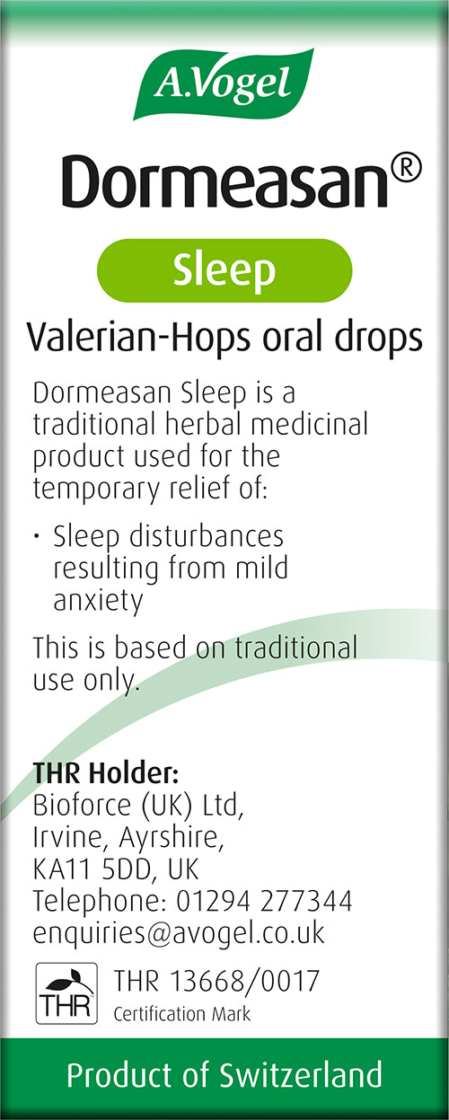 Dormeasan® Valerian & Hops Dormeasan® Valerian-Hops works as a sleeping aid