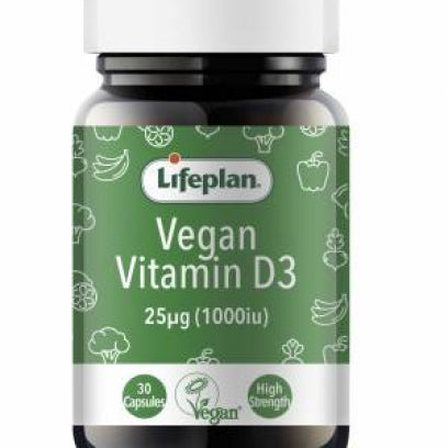 Lifeplan Vegan Vitamin D3 1000iu 30 capsules