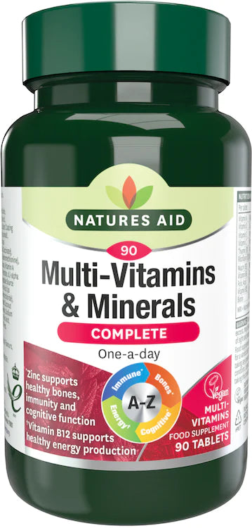 Natures Aid Multi-Vitamins & Minerals 90 tablets