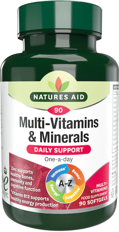 Natures Aid Multi-Vitamins & Minerals 90 Softgels