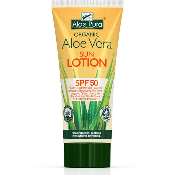 Aloe Pura Organic Aloe Vera Sun Lotion SPF50