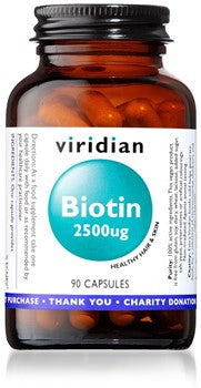 Viridian Biotin 2500ug Veg Caps - 90's
